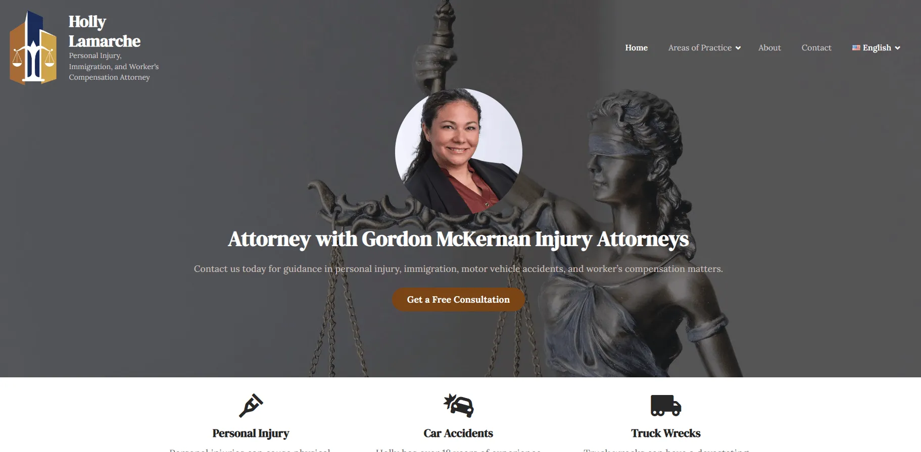 Lafayette Attorney Holly Lamarche’s Website Redesign | Haketi holly-lamarche-website