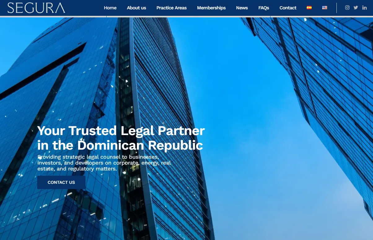 Segura Abogados website.