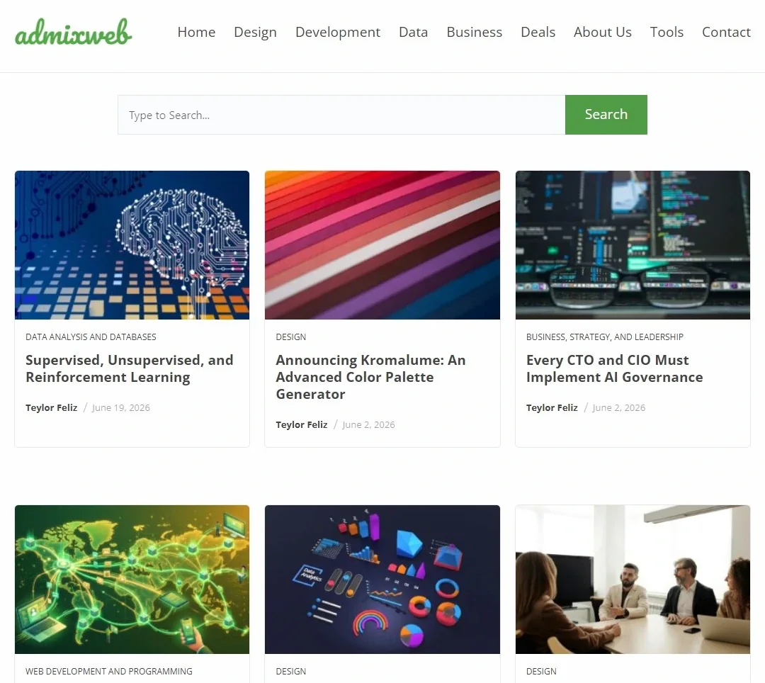 Admixweb website build by Haketi.