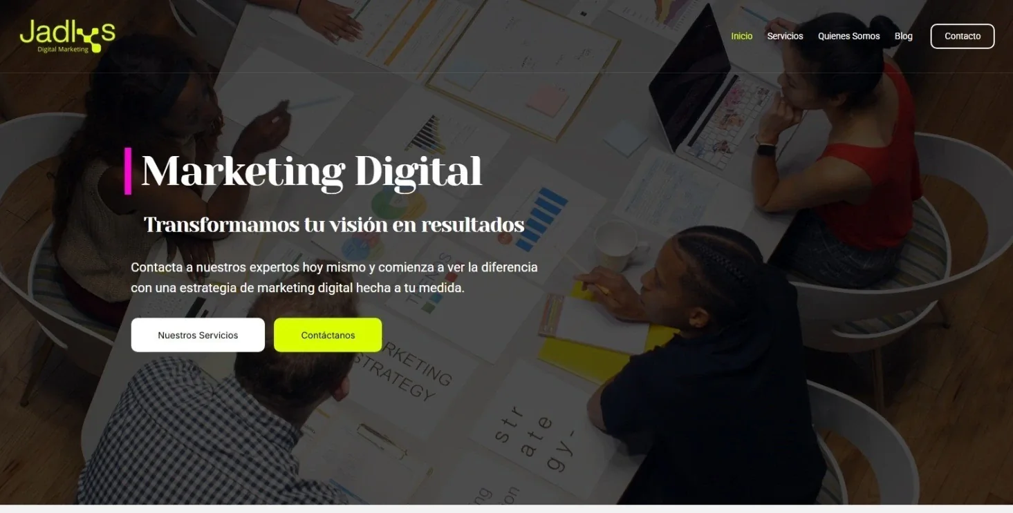 Jadlys website developed and designed by Haketi