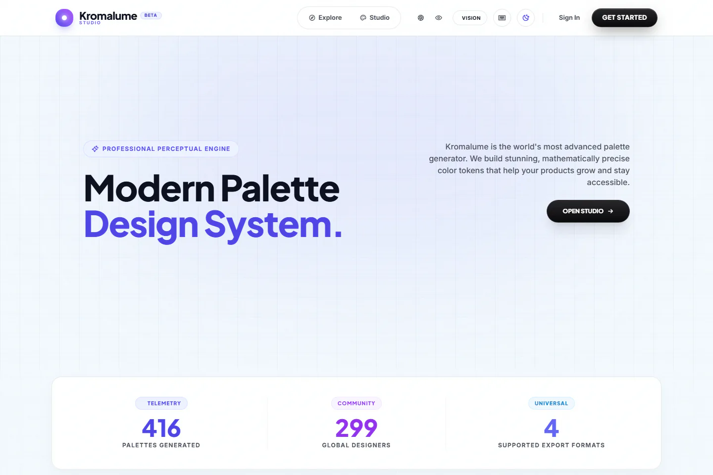 Kromalume | Haketi Kromalume perceptual color design platform homepage