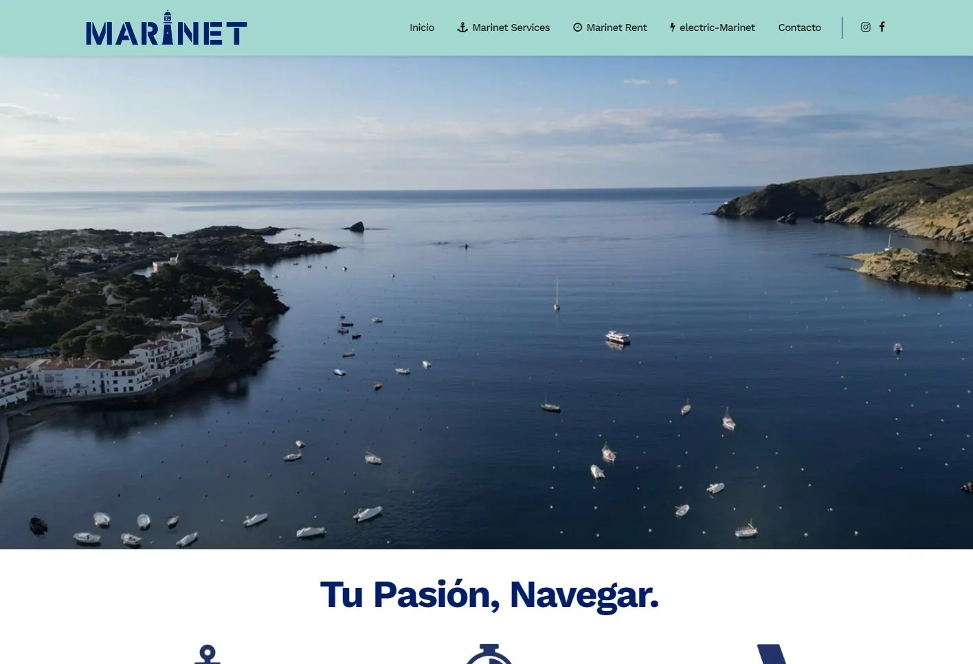 Marinet website designed by Haketi